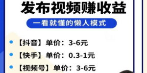 视频代发项目,一条3-6米,适合新手小白(附平台)-首码项目网 - 网上创业赚钱首码项目发布推广平台 - 813首码网